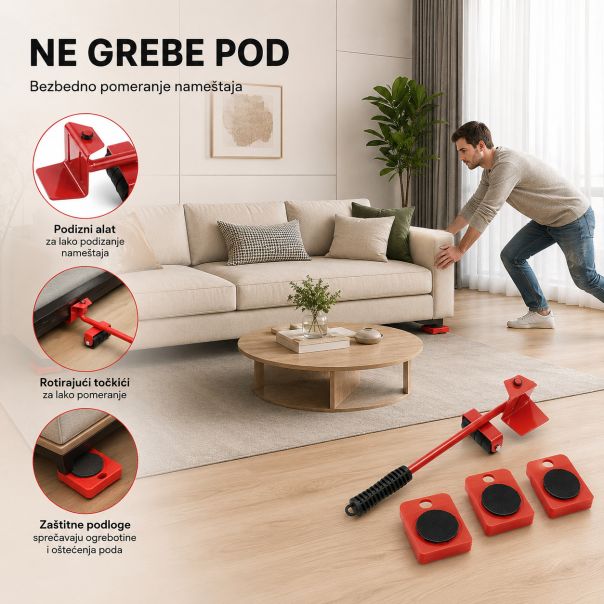 Alat za pomeranje nameštaja, nosivost do 120 kg - EP3221640