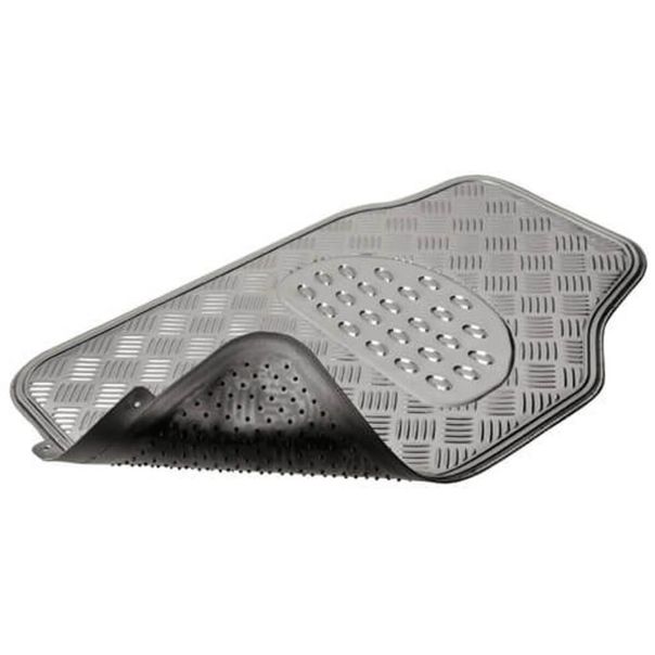 SUMEX Univerzalne gumene patosnice alu look 4kom srebrne - APA1000