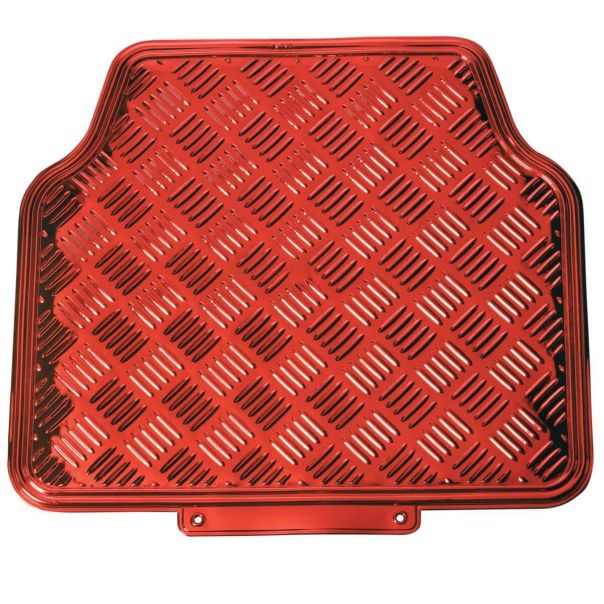 SUMEX Univerzalne gumene patosnice alu look 4kom crvene - APA3000