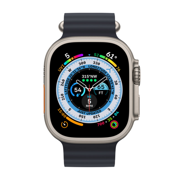 Narukvica za Apple Watch Ultra Ocean Band black 49/ 45/ 44/ 42 mm - 058347