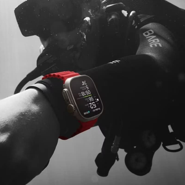 Narukvica za Apple Watch Ultra Ocean Band red 49/ 45/ 44/ 42 mm - 059287