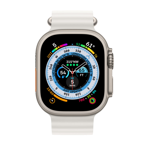 Narukvica za Apple Watch Ultra Ocean Band white 49/ 45/ 44/ 42 mm - 058349