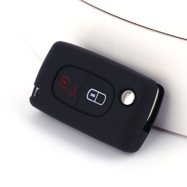 888 CAR ACCESSORIES Silikonska navlaka za ključeve crna Peugeot - APT1002.01.B