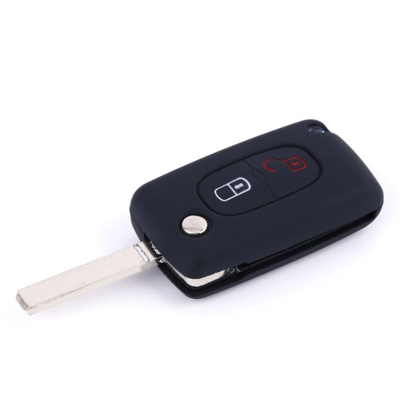 888 CAR ACCESSORIES Silikonska navlaka za ključeve crna Peugeot - APT1002.01.B