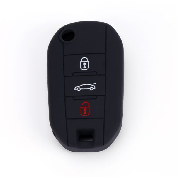 888 CAR ACCESSORIES Silikonska navlaka za ključeve crna Peugeot - APT1002.04.B
