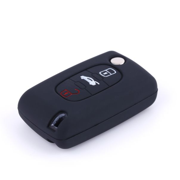 888 CAR ACCESSORIES Silikonska navlaka za ključeve crna Peugeot - APT1002.02.B