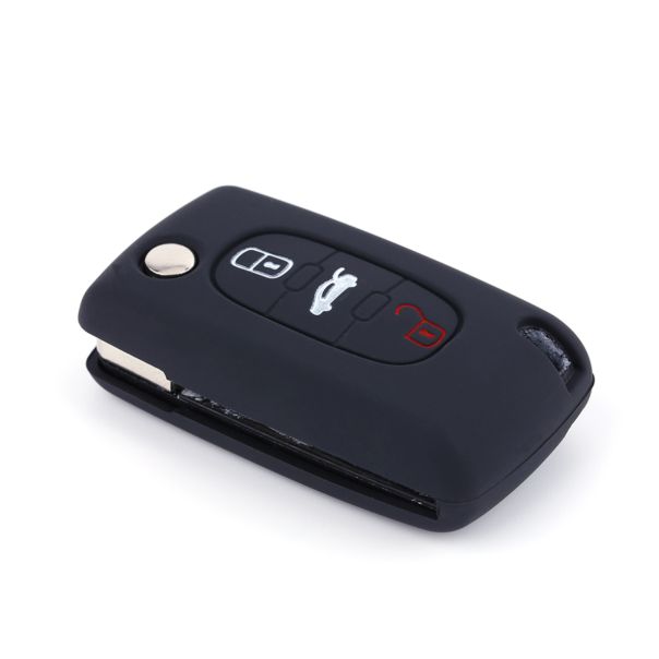 888 CAR ACCESSORIES Silikonska navlaka za ključeve crna Peugeot - APT1002.02.B
