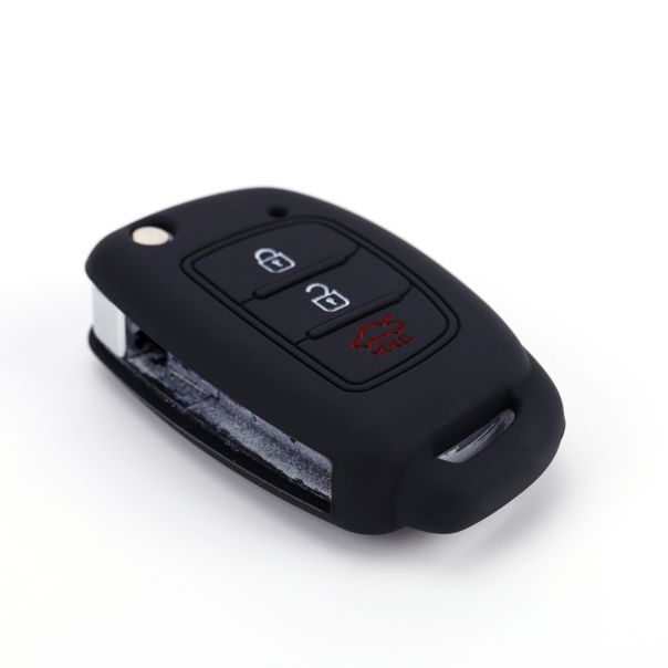 888 CAR ACCESSORIES Silikonska navlaka za ključeve crna Hyundai - APT1007.07.B