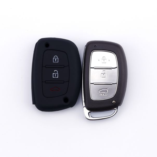 888 CAR ACCESSORIES Silikonska navlaka za ključeve crna Hyundai - APT1007.02.B