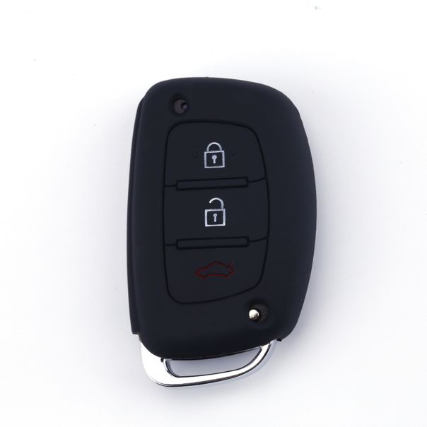 888 CAR ACCESSORIES Silikonska navlaka za ključeve crna Hyundai - APT1007.02.B
