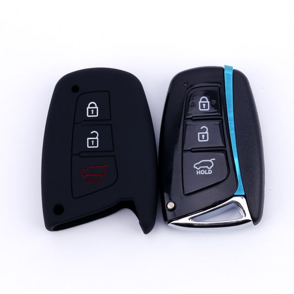 888 CAR ACCESSORIES Silikonska navlaka za ključeve crna Hyundai - APT1007.06.B