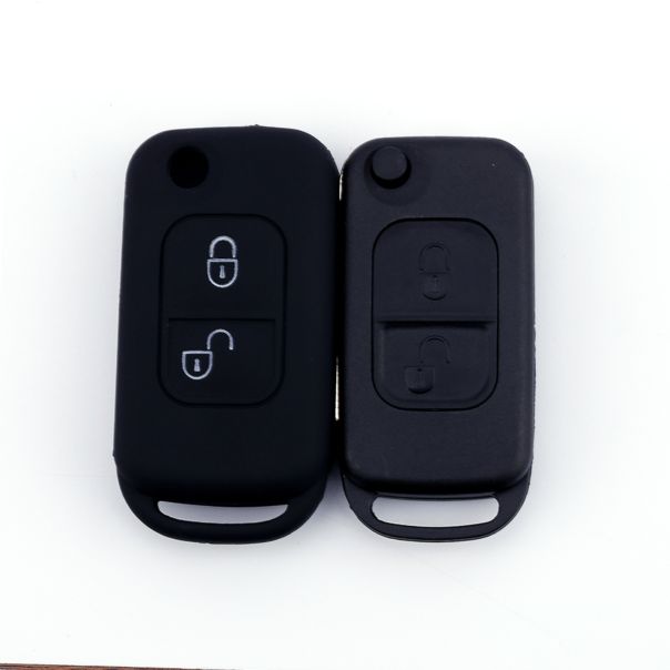888 CAR ACCESSORIES Silikonska navlaka za ključeve crna Mercedes - APT1008.04.B