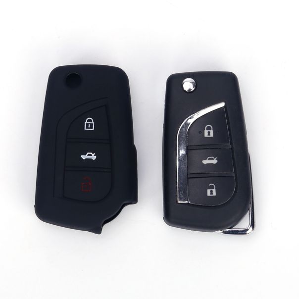 888 CAR ACCESSORIES Silikonska navlaka za ključeve crna Toyota - APT1015.01.B