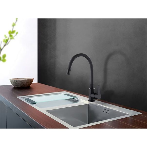 METALAC Slavina za sudoperu Flexy Mamba, crna T03714 - T03714