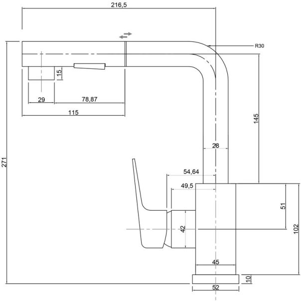 METALAC Slavina za sudoperu Mamba Frizers, crna T03707 - T03707