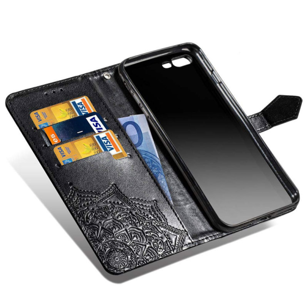 Maska za iPhone X/ XS crna na preklop Arabesque flip - 036964-1