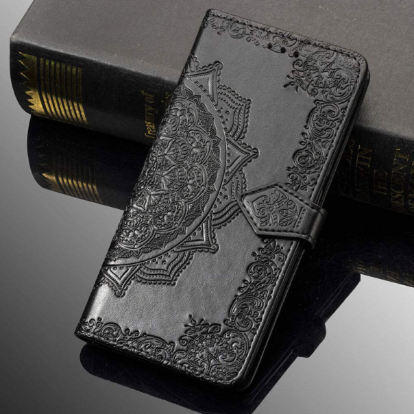 Maska za iPhone X/ XS crna na preklop Arabesque flip - 036964-1