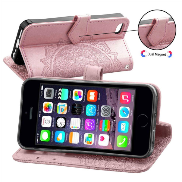 Maska za Samsung S10e/ G970 roze na preklop Arabesque flip - 036962