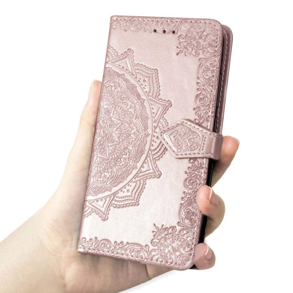 Maska za Samsung S10e/ G970 roze na preklop Arabesque flip - 036962