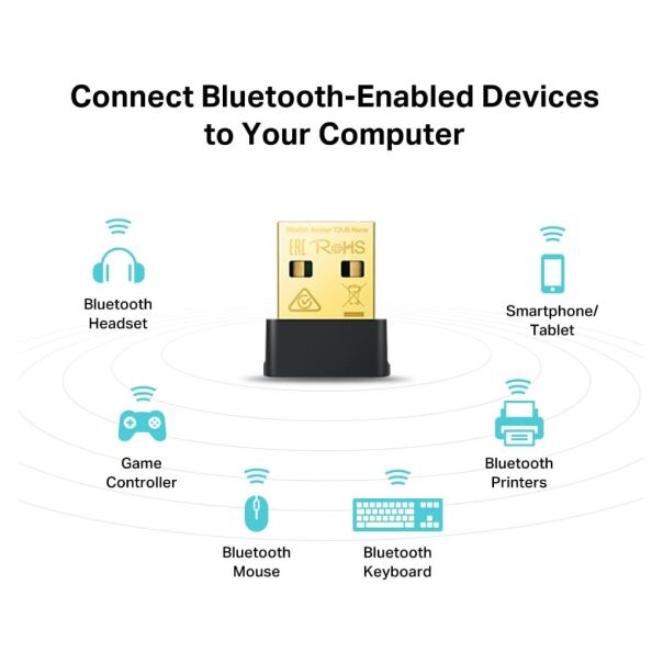 TP LINK Bežični adapter TP-LINK Archer T2UB Nano/BT 4.2+Wless AC600/433Mbps/150Mbps - ARCHER T2UB NANO