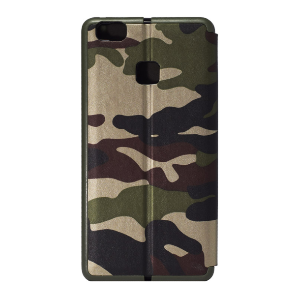 Maska za Huawei P9 Lite na preklop Army flip cover zelena - 017450