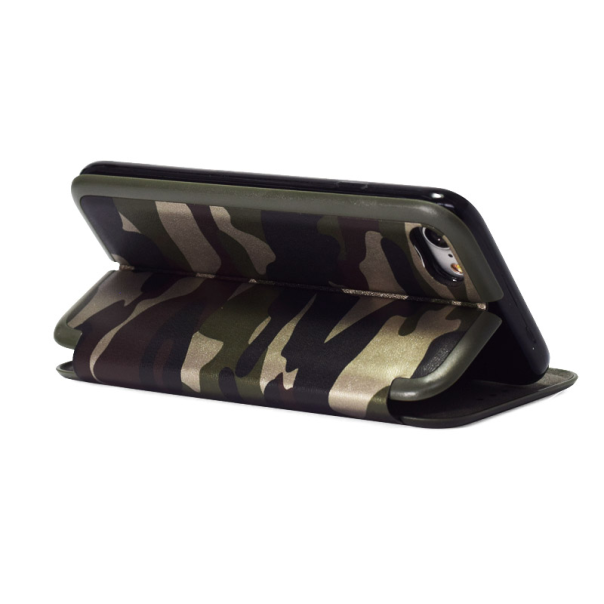 Maska za iPhone 7 Plus/ 8 Plus na preklop Army flip cover zelena - 017435