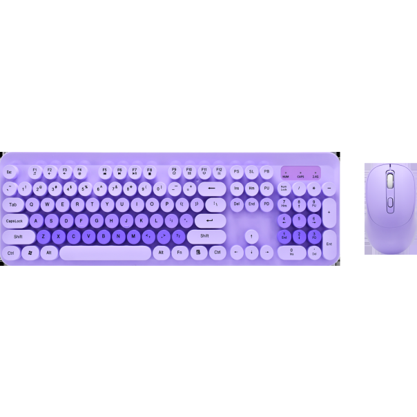 MOJA KNJIŽARA TASTATURA I MIŠ BEŽIČNI SET OP24376 ljubičasta roze - 5987-1-1