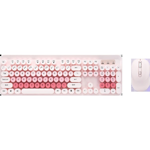 MOJA KNJIŽARA TASTATURA I MIŠ BEŽIČNI SET OP24376 ljubičasta roze - 5987-1-1