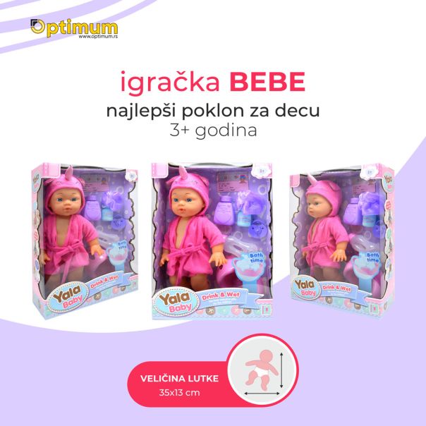 IGRAČKA BEBA OP24486 bade mantil - 6478-1