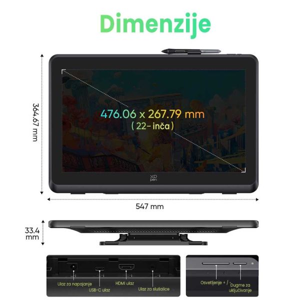 XP-Pen Artist 22 Plus - MD220FH_EU