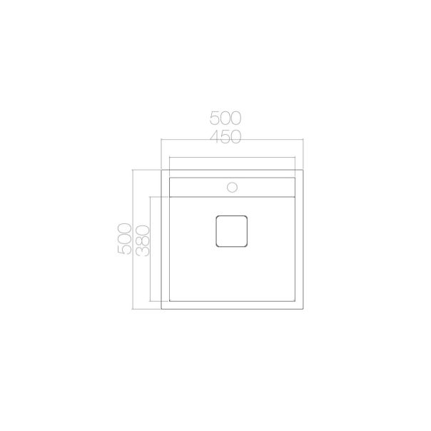 Laweo Inox ugradna sudopera AS218 50×50cm sifon 9x9cm - AS-218
