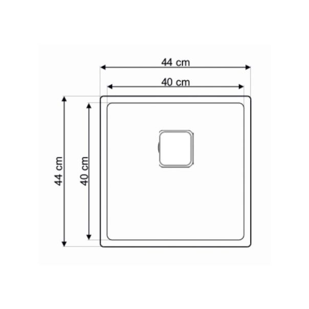 Laweo Inox podgradna sudopera AS354 44×44cm sifon 9x9cm - AS-354