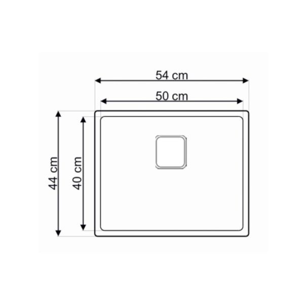 Laweo Inox podgradna sudopera AS356 54×44cm sifon 9x9cm - 11539