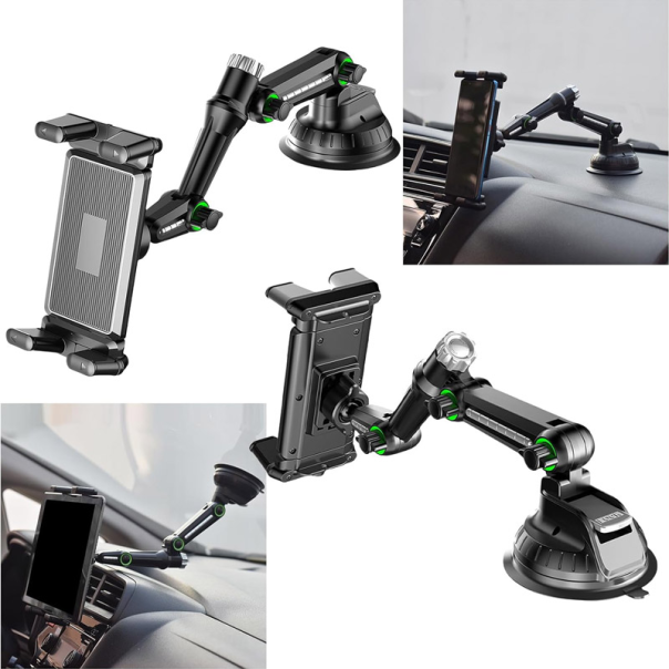 Auto držač univerzalni za tablet/ telefon za kontrolnu tablu vakuum crni - 614609