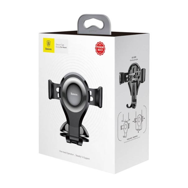 BASEUS Držac za telefon Osculum Gravity, crna - SUYL-XP01