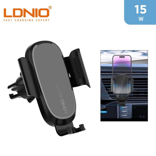Auto držač za telefon LDNIO MW21 15W Wireless punjač - 617692