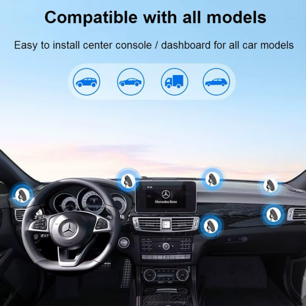 Auto držač za telefon magnetni metalni - 616731