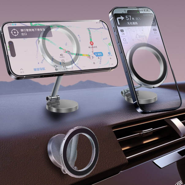 Auto držač za telefon magnetni sa rotacijom crni - 616730