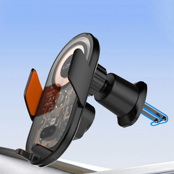 Auto držač za telefon magnetni za ventilaciju LDNIO sa bezicnim punjenjem 15W MA30 crni X10 - 615956