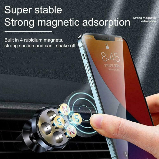 Auto držač za telefon Q8 za ventilaciju crni - 611549