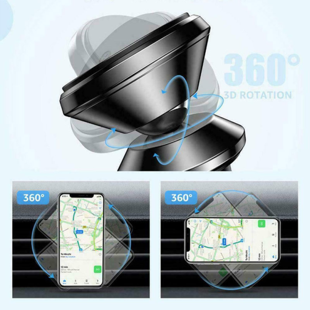 Auto držač za telefon Q8 za ventilaciju crni - 611549