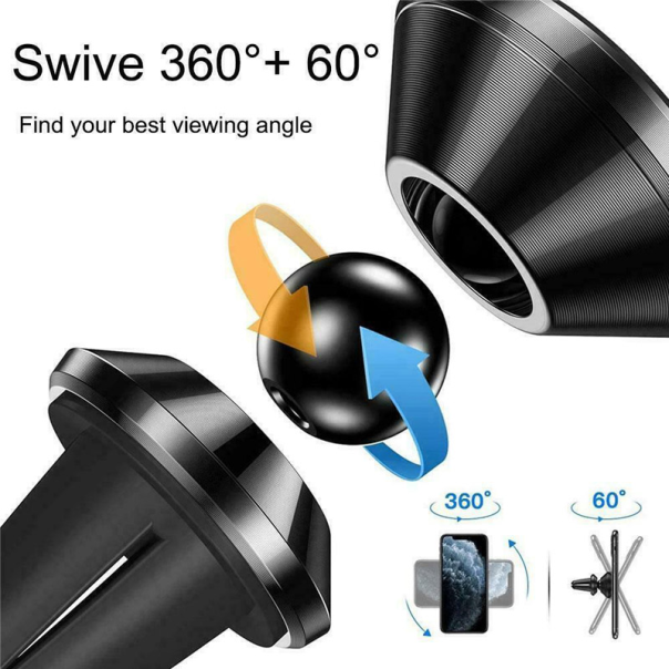 Auto držač za telefon Q8 za ventilaciju crni - 611549