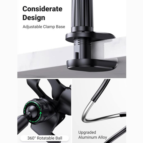 Držač za telefon UGREEN vakuum Lazy crni - 616343