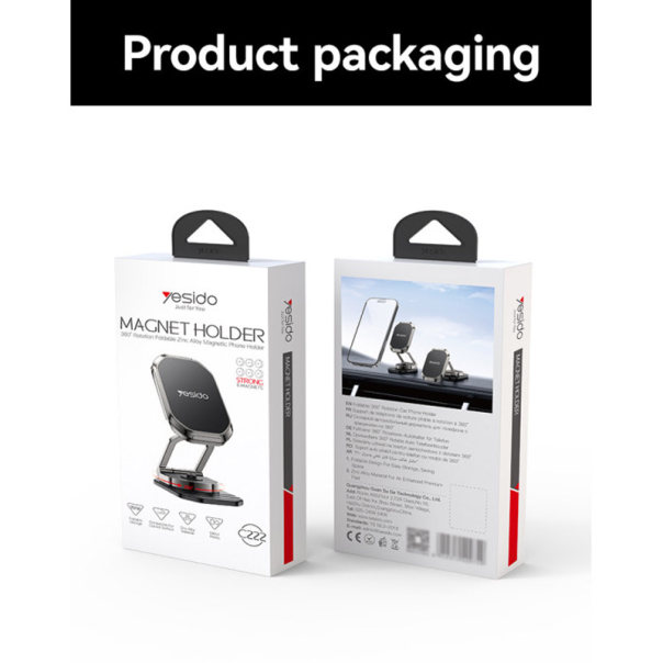 Auto držač za telefon YESIDO C222 crni - 620575