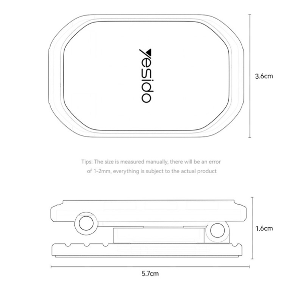 Auto držač za telefon YESIDO C222 crni - 620575
