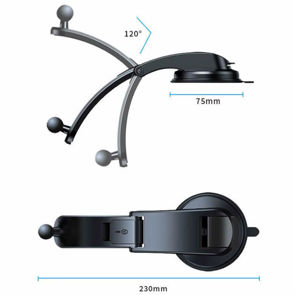 Auto držač za telefon za kontrolnu tablu vakuum (30 rotated) - 614607
