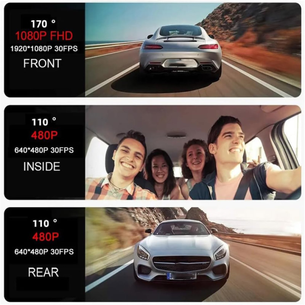 Kamera za auto H190 (Super HD 1296P) crna - 613180