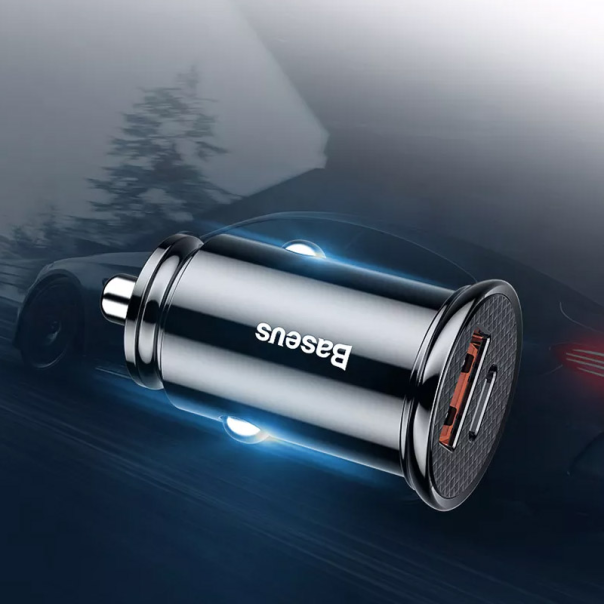 Auto punjač Baseus Baseus Circular Plastic A+C 30W  PPS - CCALL-YS01
