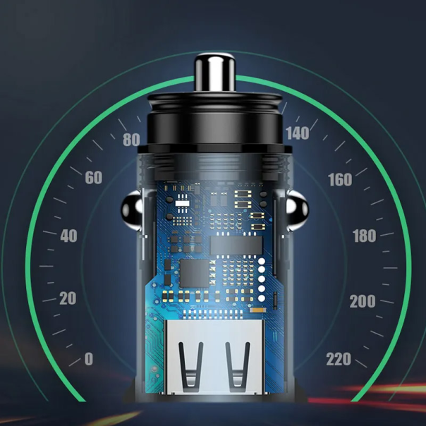 Auto punjač Baseus Baseus Circular Plastic A+C 30W  PPS - CCALL-YS01