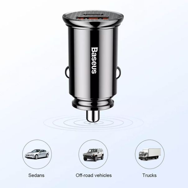 Auto punjač Baseus Baseus Circular Plastic A+C 30W  PPS - CCALL-YS01